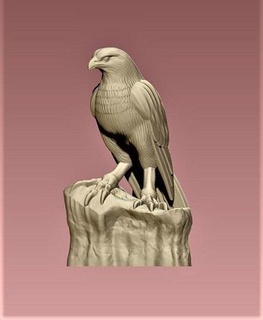 Aigle art sculptures faucon oiseau ailes volant chasse griffe animal nature bijoux pendentif statue anime 3d print model - Mito3D