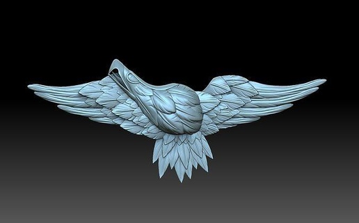 eagle eagles bird feather bas relief figurine pedant panel decoration orel hawk wing usa seagull art 3d print model - Mito3D