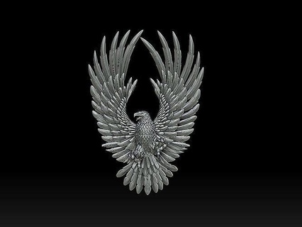 eagle falcon bird hawk print statue sculpture art sculptures 3d print model - Mito3D