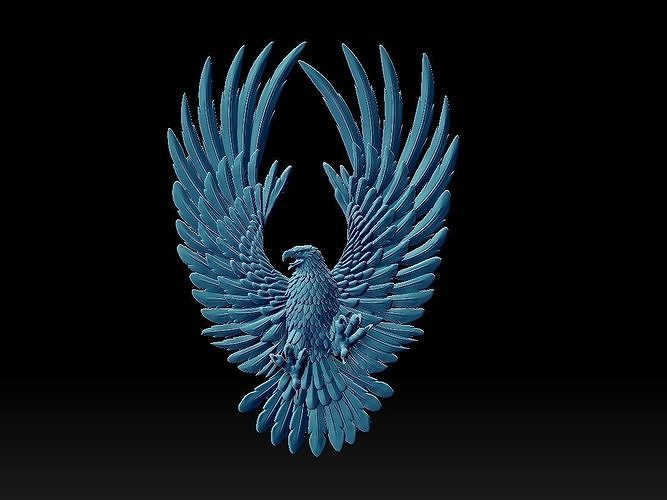 eagle hawk bird sculpture print falcon art sculptures 3D print model - Mito3D