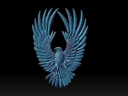 eagle hawk bird sculpture print falcon art sculptures 3d print model - Mito3D