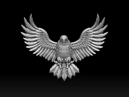 Aigle faucon oiseau impression statue sculpture Etats Unis art sculptures 3d print model - Mito3D