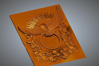 águila diseño Arte decoración cuadro artcam 3d print model - Mito3D