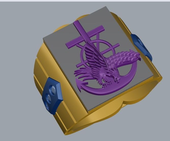 eagle Schmuck ring Anhänger irrenden - Armband Ringe 3D print model - Mito3D