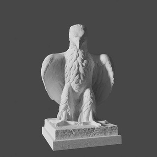 eagle - statue jupiter hawk bird prey animal sculpture printable 3d art thorvaldsen falcon talon plaster scans replicas 3d print model - Mito3D