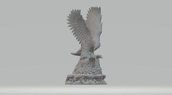 Aigle 3d modèle oiseau portrait rapace faune bec Audubon nature faucon ciel Etats Unis Amérique chauve plume talon art sculptures 3d print model - Mito3D