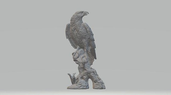 eagle 3d model bird portrait raptor wildlife beak audubon nature hawk sky usa america bald feather talon art sculptures 3d print model - Mito3D