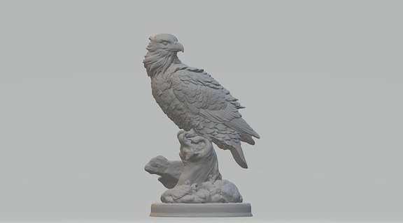 eagle 3d model bird portrait raptor wildlife beak audubon nature hawk sky usa america bald feather talon art sculptures 3d print model - Mito3D