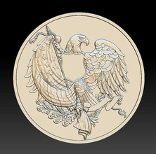eagle 5s - relief 2020 medal dollar coins badges art 3d print model - Mito3D