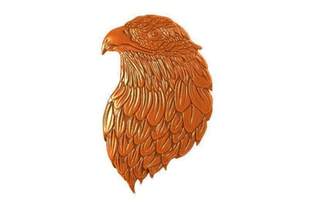 eagle bas -relief relief art cnc router signs logos 3d print model - Mito3D