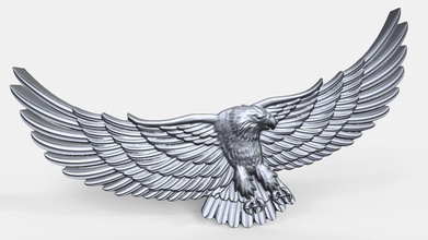águila bas alivio pájaro espadas ataque caza escultura cnc tallado molde imprimible 3d impresión zbrush arte carpintería fundición moldura esculturas 3d print model - Mito3D