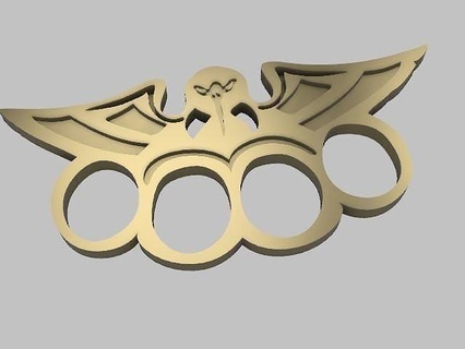 eagle brass knuckles drawer handle brassknukcles decoration art 3d print model - Mito3D