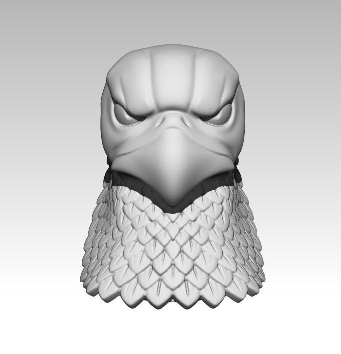 águila busto enojado halcón estatua cabeza ataque volar volador alas colgante pendiente logo arte joya imprimible caza pistola berkut dorado matar salvaje pájaro esculturas 3D print model - Mito3D