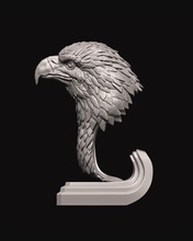 eagle bust art bird feather animal statue sculpture head printable nature wing sculptures 3d print model - Mito3D