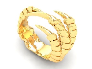 eagle claw ring 418 jewelry fashion accessories gold diamond unisex design fengshui rings 3d print model - Mito3D