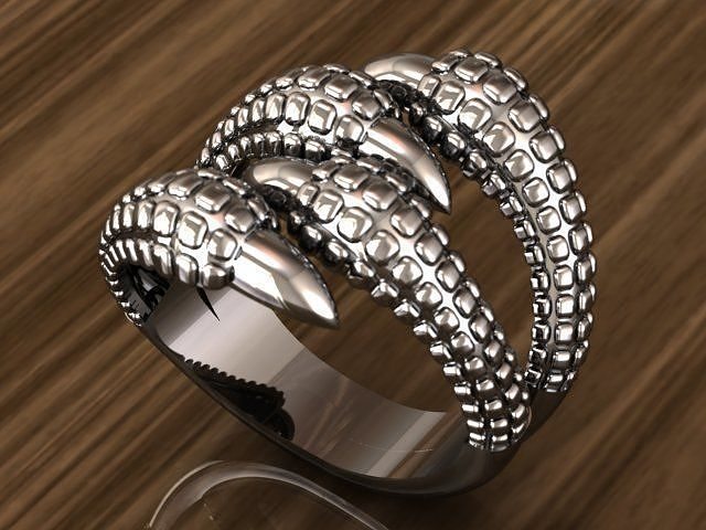 aquila artiglio squillare kartal pencesi frizioni piedi rettili Drago gioielleria Stampa 3dprinted design gioiello moda stampa motociclista anelli braccialetto 3D print model - Mito3D