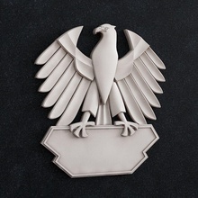 eagle emblem art coat arms symbol geometric shape sculptures 3d print model - Mito3D