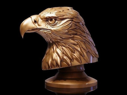kartal altın av kuş pençe kanat avlanmak yırtıcı hayvanlar sanat heykeller 3d print model - Mito3D