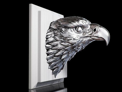 aquila d'oro testa imperiale uccello volare animato volo truccato realistico dettagliata animali pbr arte sculture 3d print model - Mito3D
