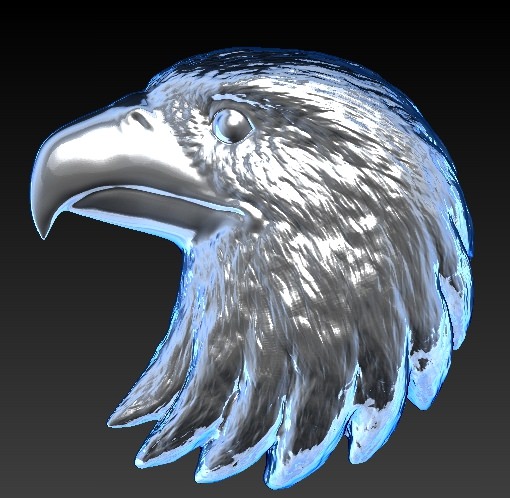 adler kopf ring druckbar tiere vogel schwarzer freitag kunst skulpturen 3D print model - Mito3D