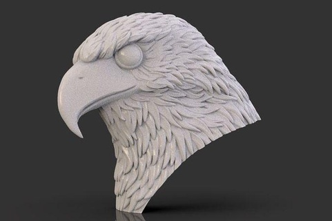 eagle head jewelry animal printable art sculpture belt buckle nature fashion gold bird character clothing silver strap animals pendant man sculptures 3d print model - Mito3D