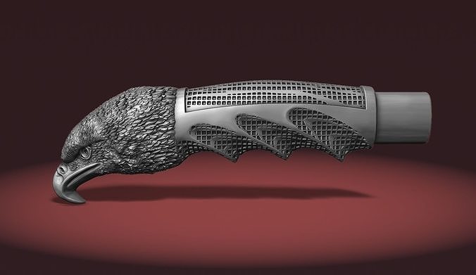 eagle head knife handle sharp american blade cutting stl cnc kitchenware 3d art sculptures 3D print model - Mito3D