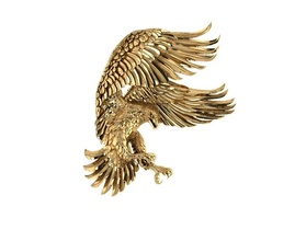 águia joalheria natureza animal arte ouro asa pena pássaro tradicional prata imprimível arara animais selvagens 3d print model - Mito3D