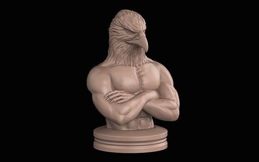 kartal adam büst heykel şekil anatomi karakter baş vücut hayvan Vesika heykelcik yaratık erkek 3dprint doğa fantezi kurgusal Sanat heykeller 3d print model - Mito3D