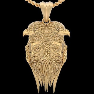eagle man pendant silver gold printable jewelry 3d model platinum fashion sterling sculpture design zbrush trend bird feather luxury pendants 3d print model - Mito3D