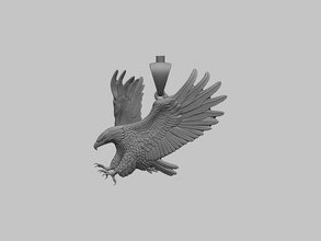 águia pingente jóia jóias imprimível asa prata pássaro joalheria predador careca asas penas falcão pingentes 3d print model - Mito3D