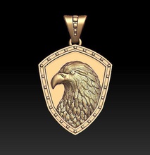 eagle pendant wild animal predator jewelry silver art nature sky necklace gold print printable wedding golden bird flight fly king pendants 3d print model - Mito3D