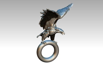 águia pingente pássaro pena natureza animais selvagens animal asa selvagem voar gaivota arara jóias joalheria pingentes 3d print model - Mito3D