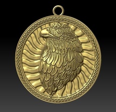 eagle pendant 4 jewelry fashion bird animal jewel silver nature pendants 3d print model - Mito3D
