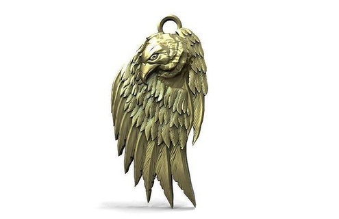 eagle pendant 7 jewelry jewel bird art pendants 3d print model - Mito3D