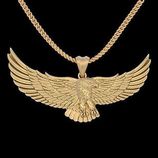 eagle pendant silver gold printable jewelry 3d model eagle pendant silver gold printable jewelry 3d model zbrush design sterling fashion wedding feather statue bird engagement necklace platin white pendants  3d print model - Mito3D