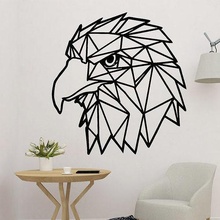 eagle poly wall art american decoration decor 3d 2d military usa silhouette 3d print model - Mito3D