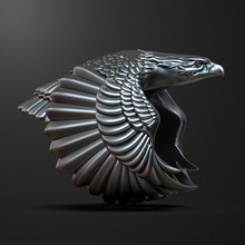 eagle ring bird fly gold jewel jewellery jewelry nature rings silver 3d print model - Mito3D