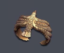 águila anillo la joyería de aves eagle mosca oro cabeza joya masculino los hombres naturaleza el collar colgante colgantes depredador rhino anillos plata piedra 3d print model - Mito3D