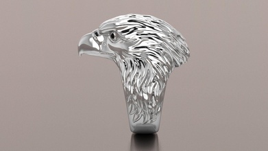 eagle ring 3d print model ringeagle jewelry gold engagement white jewellery jewel diamond silver gem wedding printable fashion beauty necklace brillant rings 3d print model - Mito3D