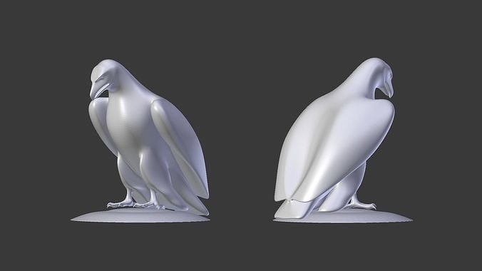eagle statue animal decoration art sculpture bird sculptures wing feather birds hawk hunting 3D print model - Mito3D