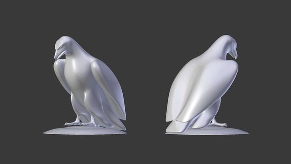 Aigle statue animal décoration art sculpture oiseau sculptures aile plume oiseaux faucon chasse 3d print model - Mito3D