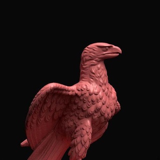 eagle statue bird wing feather nature sculpture zbrush antique classical 3d printing art sculptures 3d print model - Mito3D