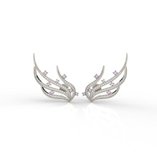 orecchio bracciale orecchini fasci di luce gioielli oro argento diamante gioiello brillante prototipazione moda e bellezza earcuff gli orecchino pendientes 3d print model - Mito3D