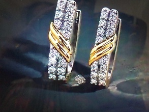 anillo de oído micro puntas diamante arete pronge la joyería oro el 18k por medio del aretes 3d print model - Mito3D
