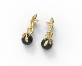 earing perla gioielleria stampabile fasion orecchini 3d print model - Mito3D