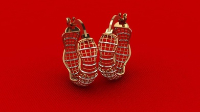 aratura gioielli anelli gioiello oro argento unico bestjewelery eardrops gocce orecchio gemma d'oro girandole gli orecchini 3d print model - Mito3D