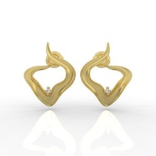 earring 310 jewelry joyería joya brillante arete pendientes imprimible plata Moda belleza diamante 3dm stl oro compromiso libra esterlina 3d print model - Mito3D