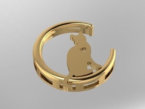 earring gold ring dog printable gem jewelry fashion beauty brillant hoop earrings 3dmodel cad europe diamond canada 14k pave united italy 3d print model - Mito3D