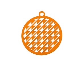 earring orange pendant geometric pattern design fashion printable jewelry earrings 3d print model - Mito3D