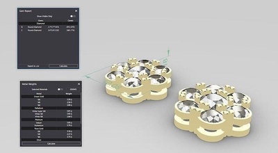 küpe iş takı altın elmaslar moda 3d print model - Mito3D